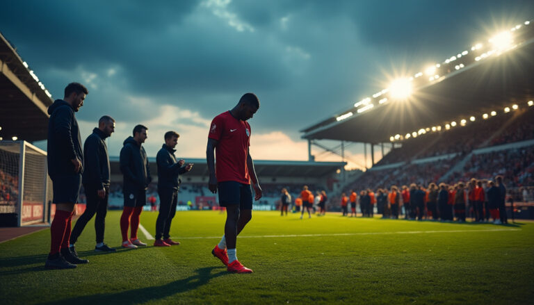 un joueur de football de deuxième division est suspendu un an après des propos racistes tenus à l'encontre d'un entraîneur, soulignant la lutte contre le racisme dans le sport.