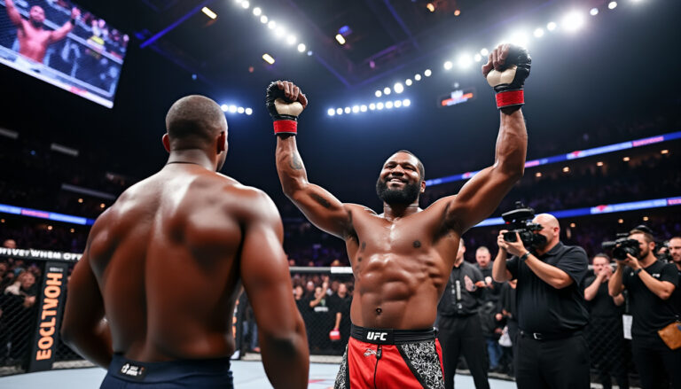 découvrez comment ciryl gane a triomphé à la maison blanche face à pereira, remportant la ceinture intérimaire des poids lourds ufc dans un combat épique de mma.