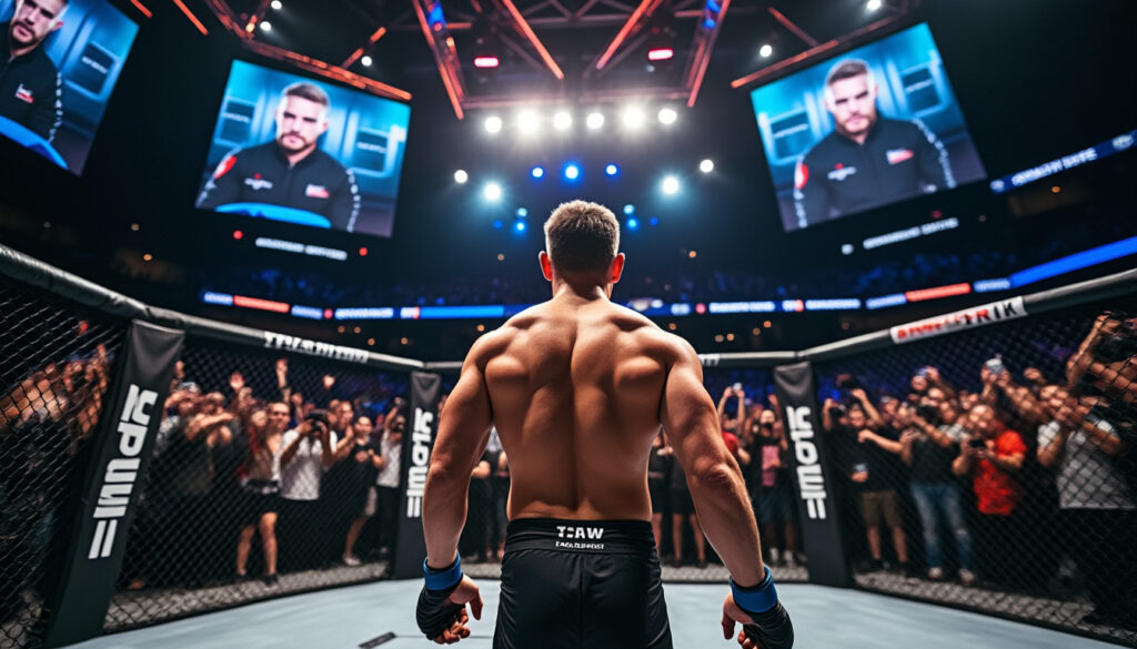 découvrez l'entrée triomphale de noah gugnon, combattant de mma originaire de spicheren, qui fait sensation à l'ufc avec une performance remarquable.