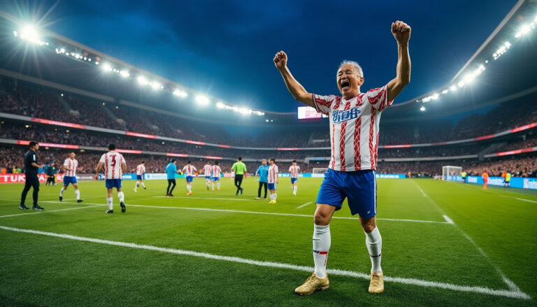 à 59 ans, 'king kazu' réalise un exploit historique dans le football japonais en marquant un doublé mémorable, célébrant ainsi une carrière extraordinaire et inspirante.
