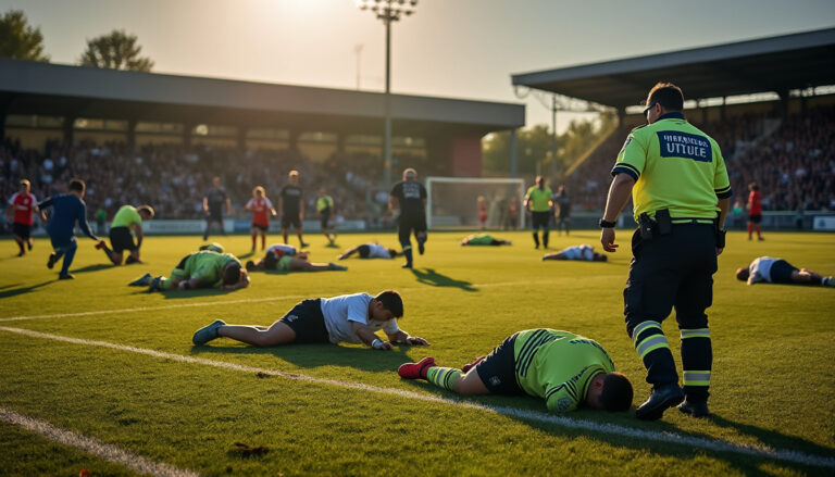 une fusillade éclate lors d'un match de football amateur, causant la mort d'une personne et faisant six blessés. retour sur cette tragédie sur le terrain qui choque la communauté.